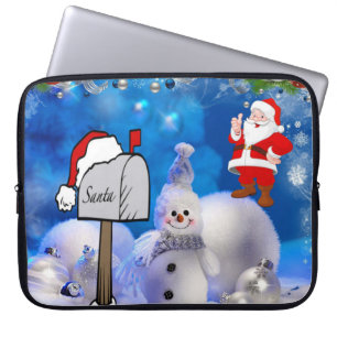 Neoprene jul Laptop sleeve 15 tum, Santa