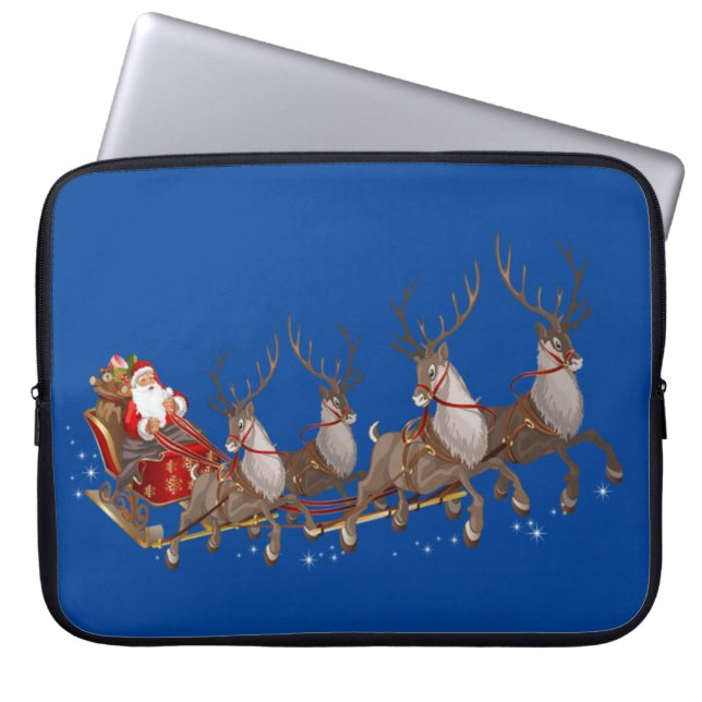 Neoprene jul Laptop sleeve 15 tum, Santa (Framsidan)