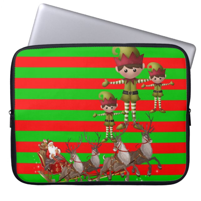 Neoprene jul Laptop sleeve 15 tum, Santa (Framsidan)