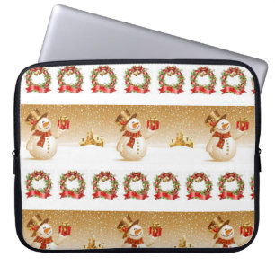 Neoprene jul Laptop sleeve 15 tum, Snögubbe