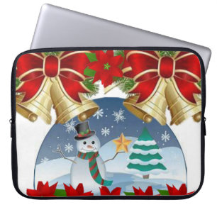 Neoprene jul Laptop sleeve 15 tum, Snögubbe
