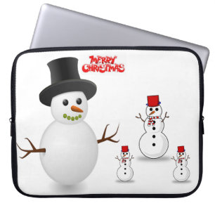 Neoprene jul Laptop sleeve 15 tum, Snögubbe