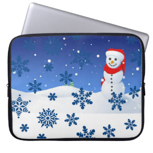 Neoprene jul Laptop sleeve 15 tum, Snögubbe