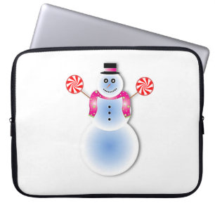 Neoprene jul Laptop sleeve 15 tum, Snögubbe