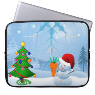 Neoprene jul Laptop sleeve 15 tum, Snögubbe