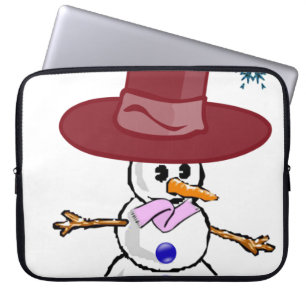 Neoprene jul Laptop sleeve 15 tum, Snögubbe