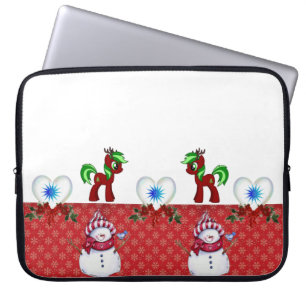 Neoprene jul Laptop sleeve 15 tum, Snögubbe