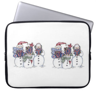 Neoprene jul Laptop sleeve 15 tum, Snögubbe