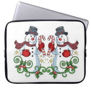 Neoprene jul Laptop sleeve 15 tum, Snögubbe