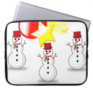 Neoprene jul Laptop sleeve 15 tum, Snögubbe