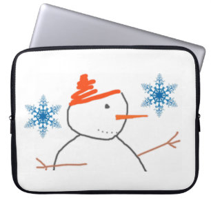 Neoprene jul Laptop sleeve 15 tum, Snögubbe