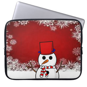 Neoprene jul Laptop sleeve 15 tum, Snögubbe