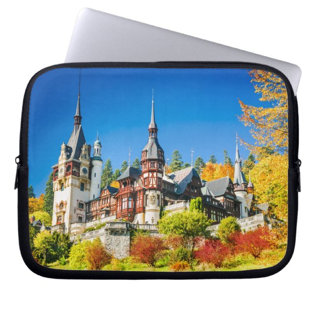 Neoprene Laptop sleeve 10 tums Peles castle Sinaia (Framsidan)