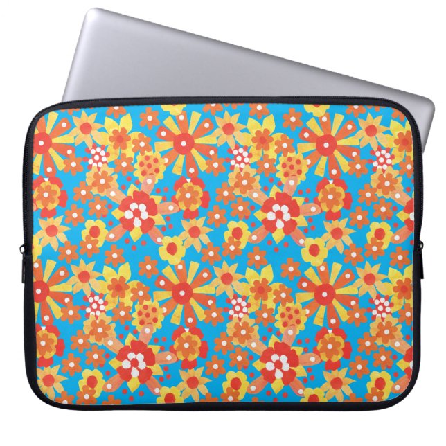 Neoprene Laptop sleeve, Ditsy Flowers Laptop Sleeve (Framsidan)