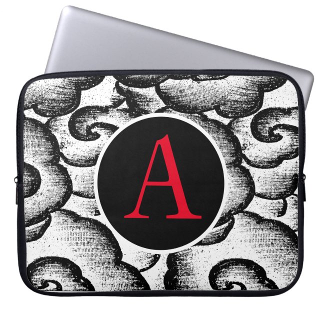 NEOPRENE SLEEVE JAPANESE CLOUD MÖNSTER DIY TEXT (Framsidan)