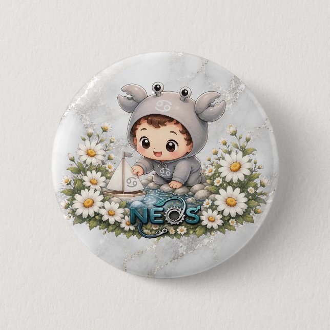 Neos Kawaii Zodiac Kräftan Knapp (Framsida)