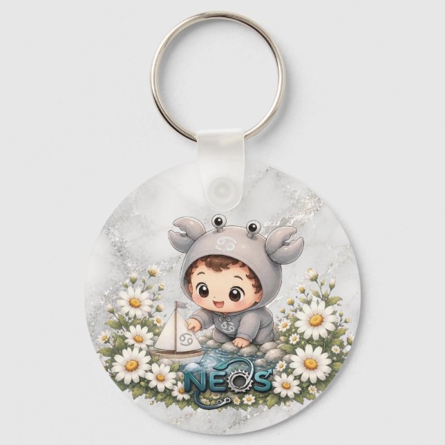 Neos Kawaii Zodiac Kräftan Nyckelring (Framsida)