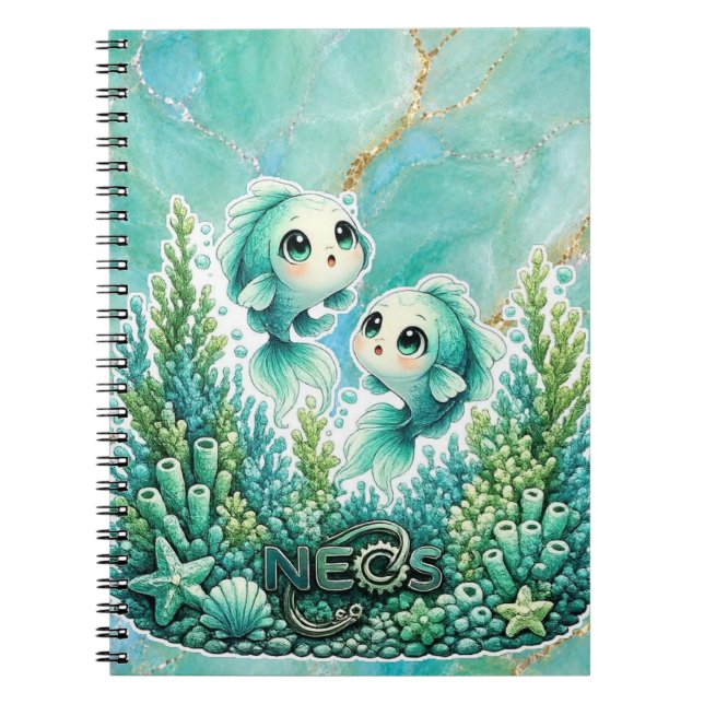 Neos Kawaii Zodiak Fiskarna Anteckningsbok (Framsidan)