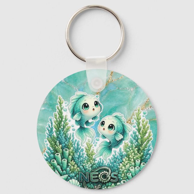Neos Kawaii Zodiak Fiskarna Nyckelring (Framsida)