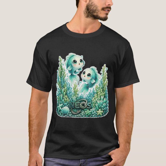 Neos Kawaii Zodiak Fiskarna T Shirt (Framsida)