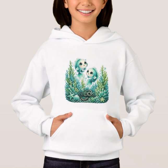 Neos Kawaii Zodiak Fiskarna T Shirt (Framsida)