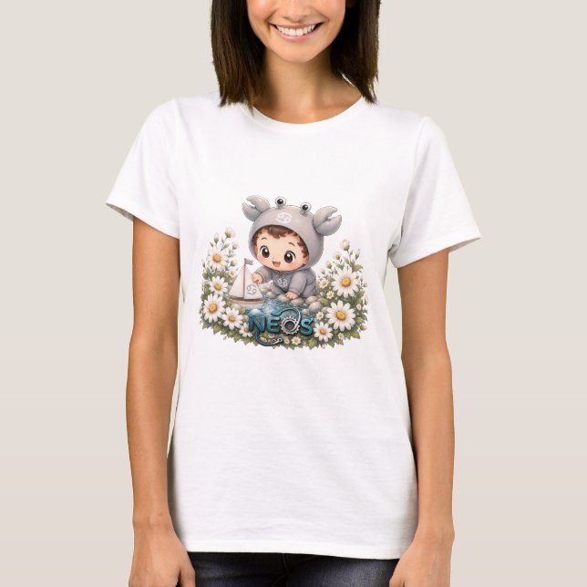 Neos Kawaii Zodiak Kräftan T Shirt (Framsida)