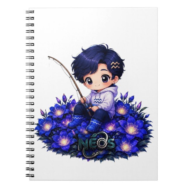 Neos Kawaii Zodiak Vattumannen Anteckningsbok (Framsidan)