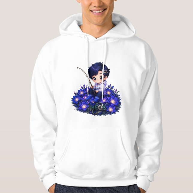 Neos Kawaii Zodiak Vattumannen Hoodie (Framsida)