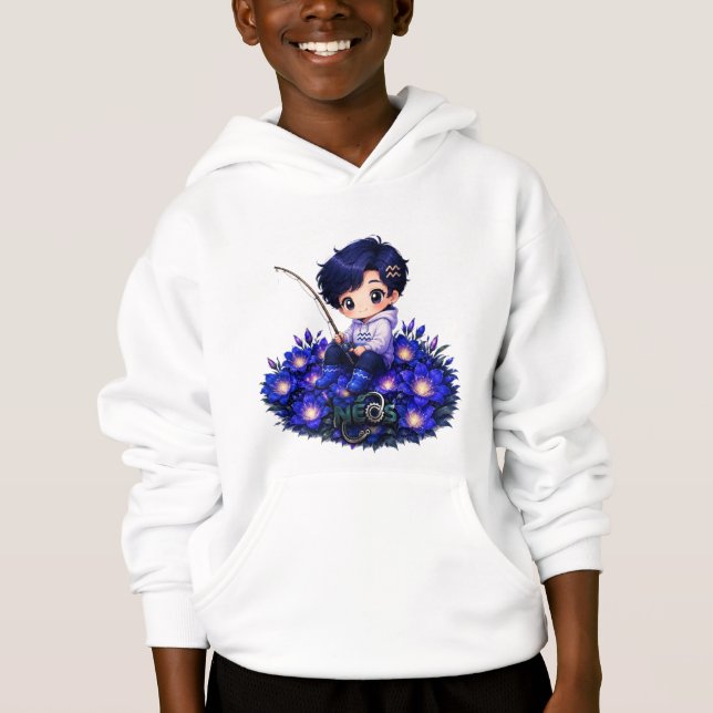Neos Kawaii Zodiak Vattumannen T Shirt (Framsida)