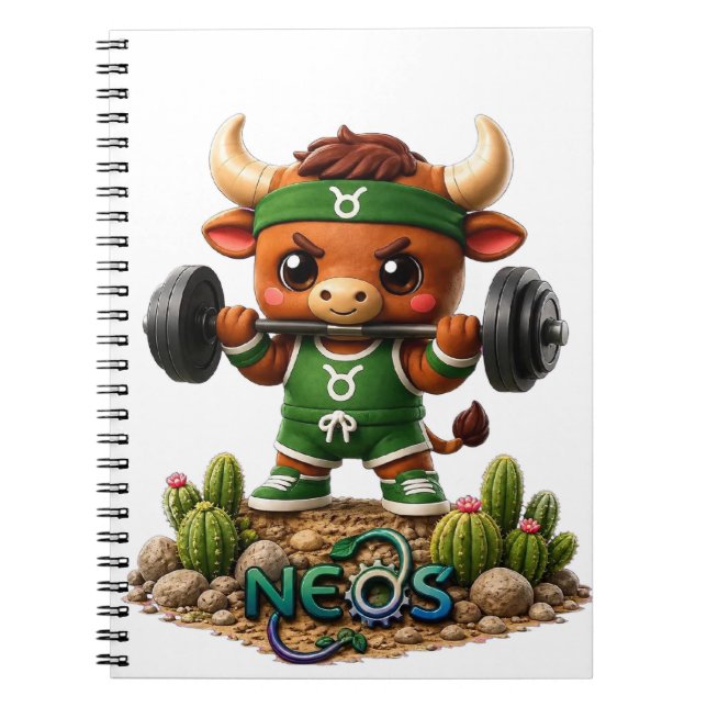 Neos Zodiac Kawaii Oxen Anteckningsbok (Framsidan)
