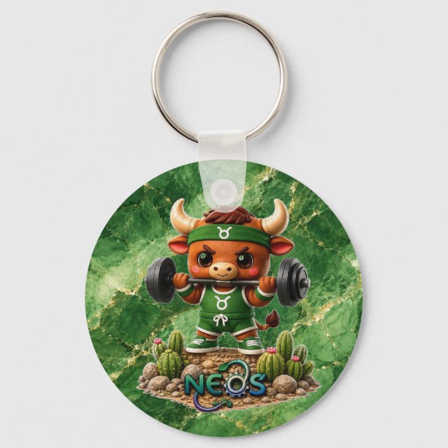 Neos Zodiac Kawaii Oxen Nyckelring (Framsida)