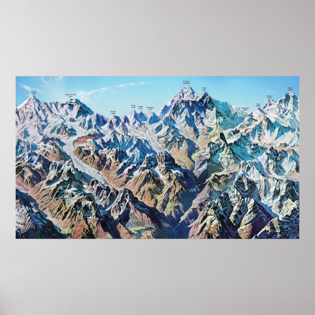 "Nepal: 1963/heute - Mt. Everest Region Panorama Poster (Framsidan)