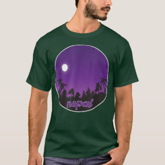 Nepal By night med Handflatan T Shirt