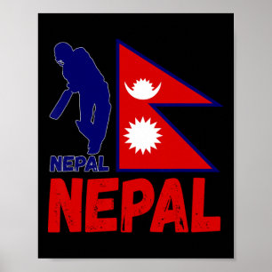 Nepal Cricket Tröja 1 Poster