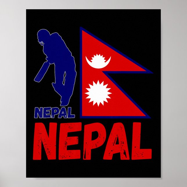 Nepal Cricket Tröja 1  Poster (Framsidan)