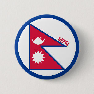 Nepal Flag Inscription Red Blue White Pennants Knapp