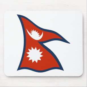 Nepal Flag Musmadrasskiva Musmatta