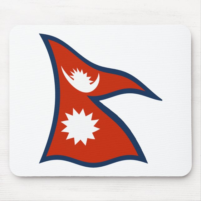 Nepal Flag Musmadrasskiva Musmatta (Framsidan)
