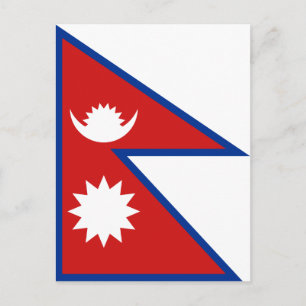 Nepal Flag Postkort Vykort
