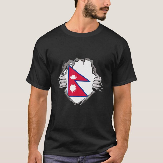 Nepal flag t shirt (Framsida)