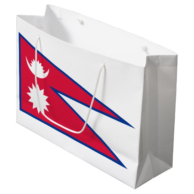 Nepal Flagga (Framsidan Vinklad)