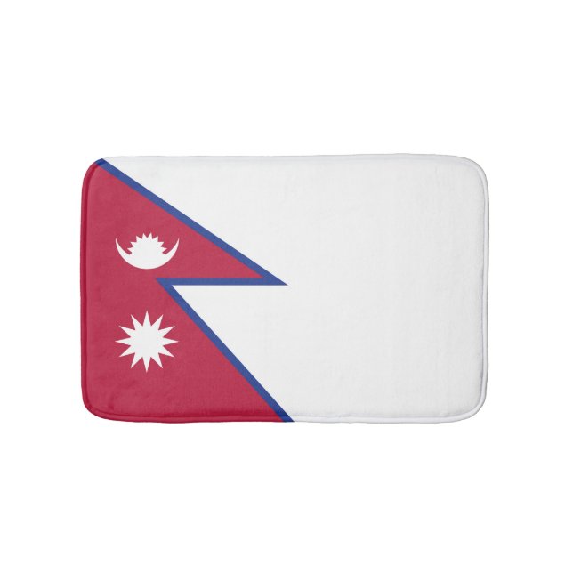 Nepal flagga badrumsmatta (Framsidan)