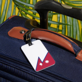 Nepal flagga bagagebricka