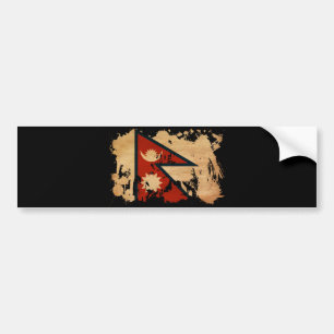 Nepal flagga bildekal