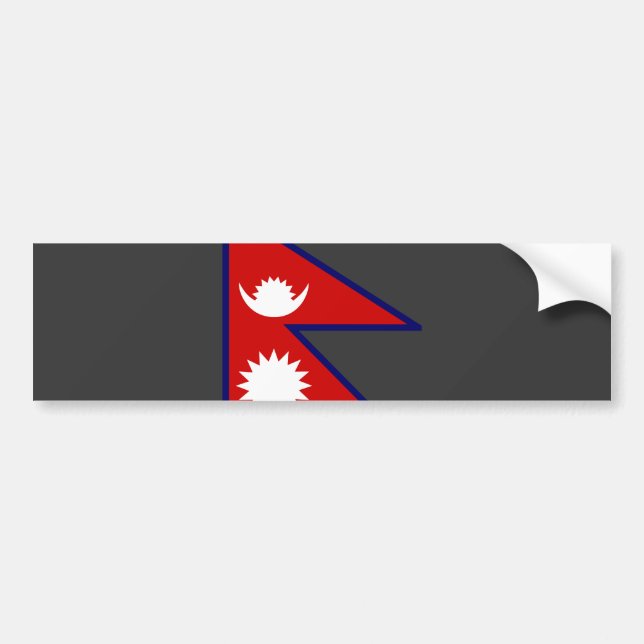 Nepal flagga bildekal (Framsidan)
