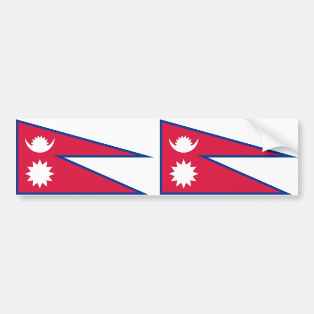 Nepal Flagga Bildekal (Framsidan)