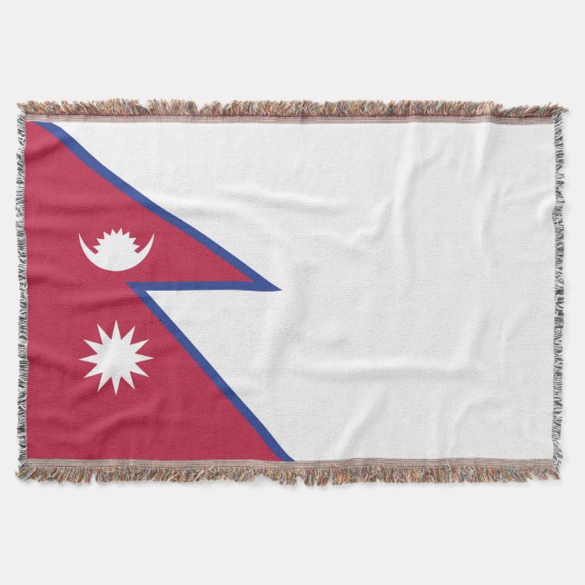 Nepal flagga filt (Framsidan)