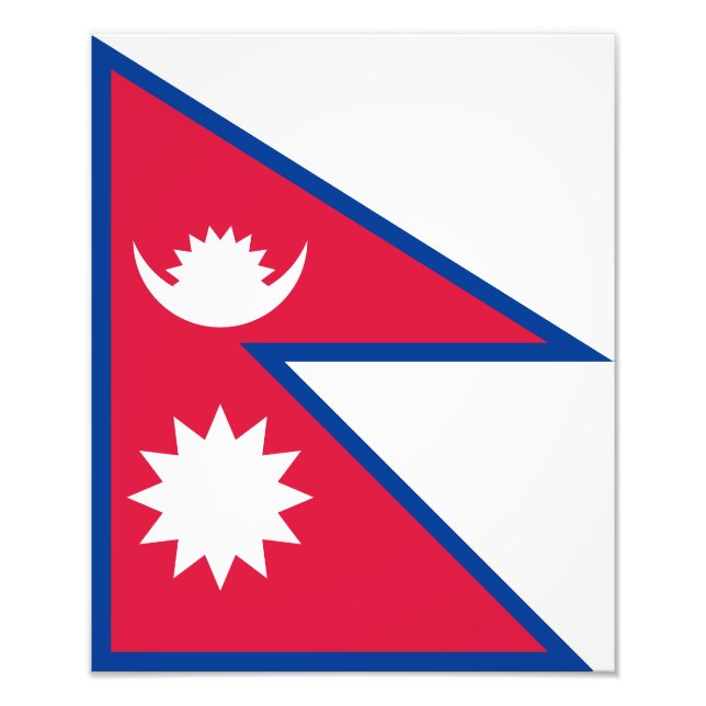 Nepal Flagga Fototryck (Framsidan)
