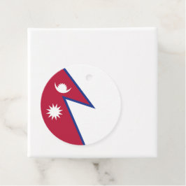 Nepal flagga gåvor etiketter