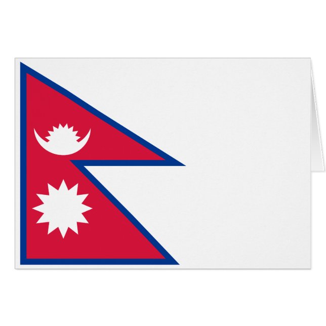 Nepal Flagga Hälsningskort (Framsidan Horizontal)